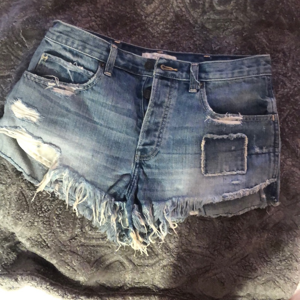 abercrombie jean shorts